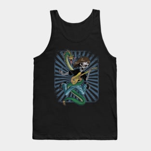 Skeleton Guitarist with Snake Tank Top